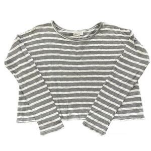 Aeropostale Boxy Oversized Striped Pullover Sweater Large Crew Neck Nautical Y2K